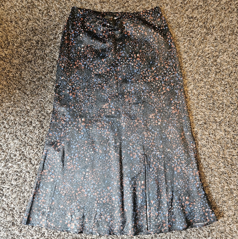 Time & Tru Leopard Midi Skirt